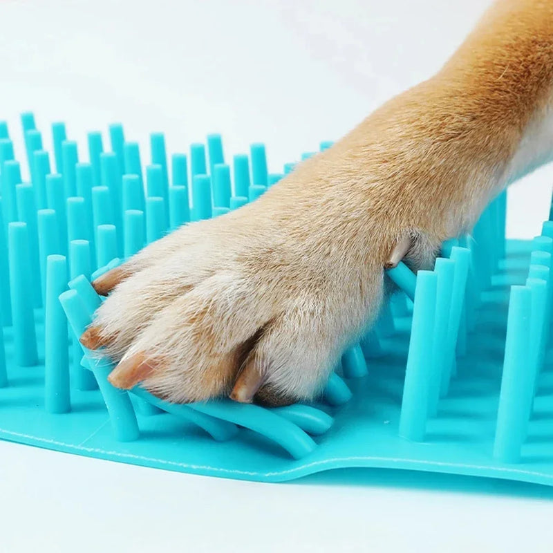 Escova Portátil de Silicone para Limpeza de Patas de Pets – Conforto e Higiene para Cães e Gatos!
