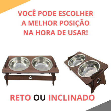Comedouro e Bebedouro Elevado 🐾 Eleve o Conforto e a Saúde do Seu Pet com Estilo! 🐶🐱