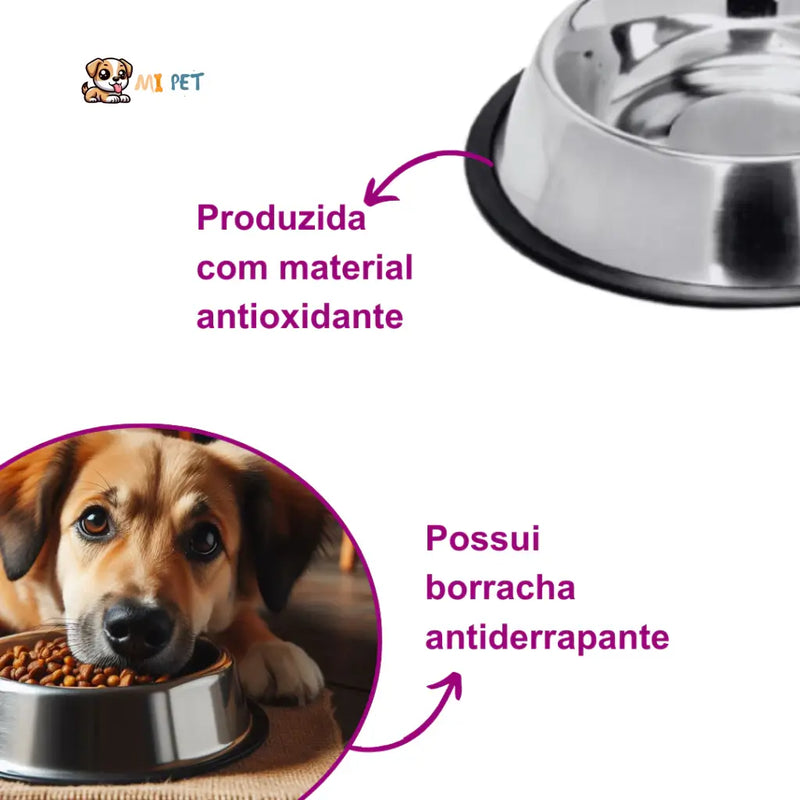 Comedouro e Bebedouro Inox